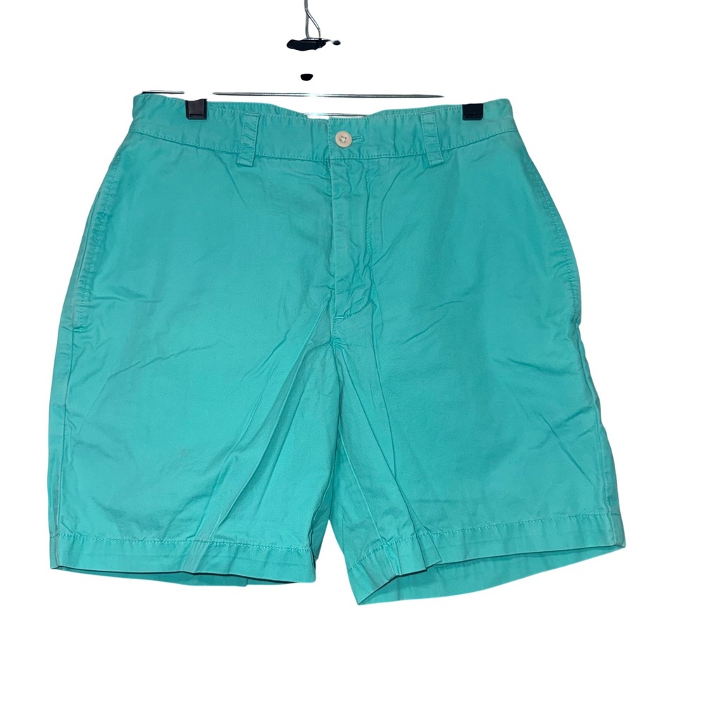 Vineyard Vines Club Short Mens 28 Aqua Green Cotton Twill